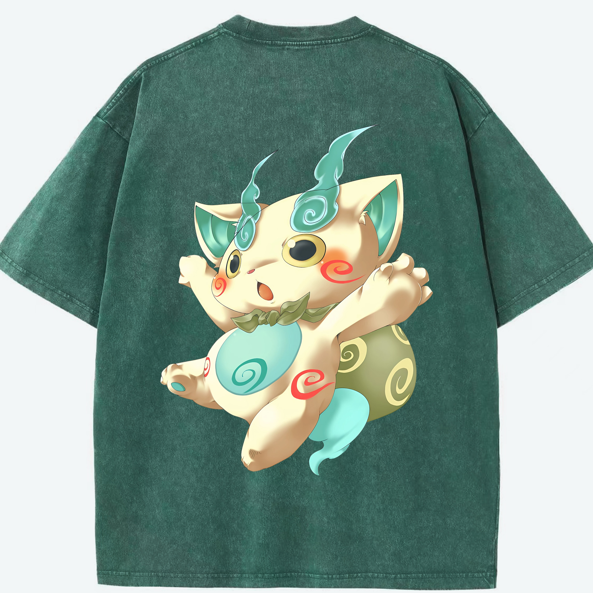 （画像用） 妖怪ウォッチ Yo-kai Watch 綿100% ヴィンテージ風 半袖Tシャツ（背面プリント）
